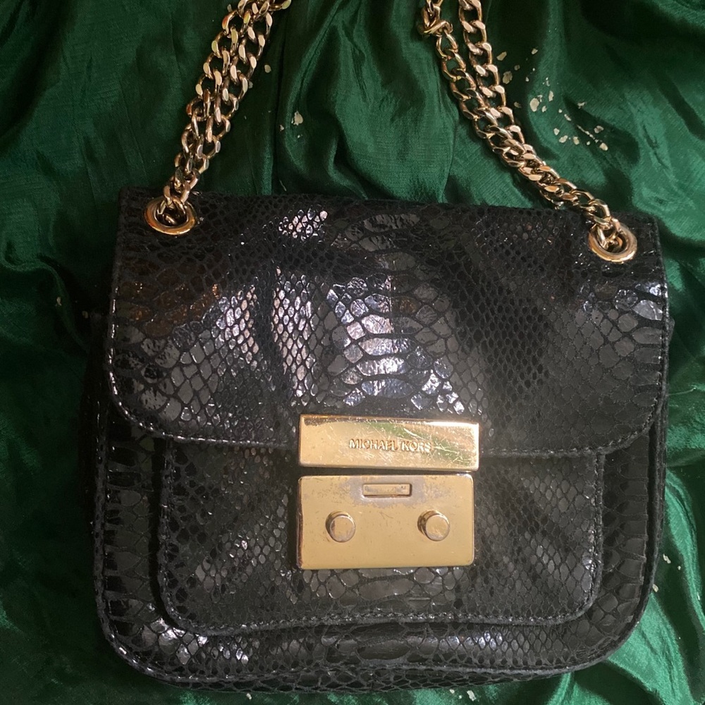 Michael Kors Python Lthr Mini Gorg Crossbody Bag - image 4